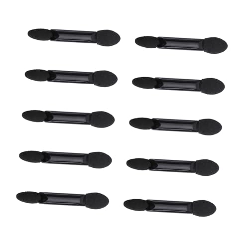 NIYANGLE 10stücke Doppelseitiger Einweg-lidschattenpinsel Mit Schwammspitze Und Schwarzem Griff Ovaler Make-up-applikator Lidschatten-schwamm-applikator Make-up-tool-kit von NIYANGLE
