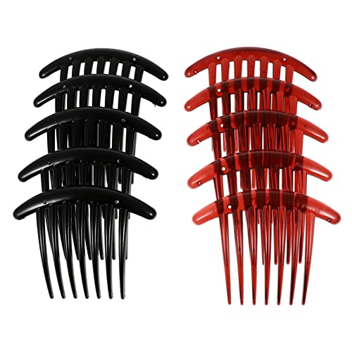 NIYANGLE 10stücke Haarnadelkamm Mit Zähnen Haarspangenkamm Für Frauen Aus Kunststoff Schlichtes Design in Schwarz Und Braun Frisurenzubehör Für Partys Bankette Oder Hochzeiten NIYANGLE 10stücke Haarnadelkamm Mit Zähnen Haarspangenkamm Für Frauen Aus Kunststoff Schlichtes Design in Schwarz Und Braun Frisurenzubehör Für Partys Bankette Oder Hochzeiten von NIYANGLE