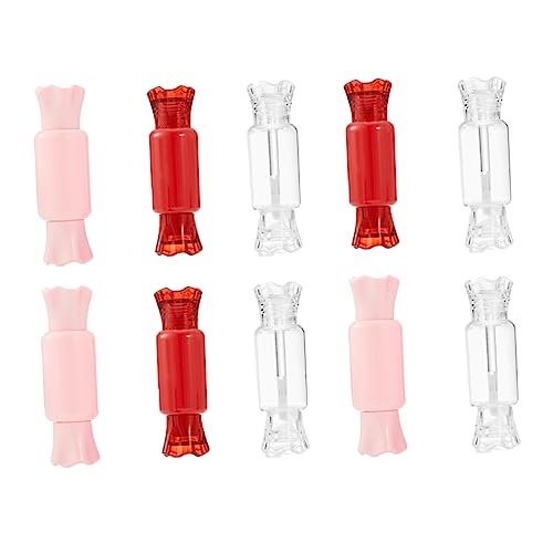 NIYANGLE 10stücke Lippenstift Lipgloss Röhrchen Leere Lipgloss Flaschen Für Frauen Praktische Kompakte Behälter Gemischten Farben Für Reisen Und Make-up von NIYANGLE