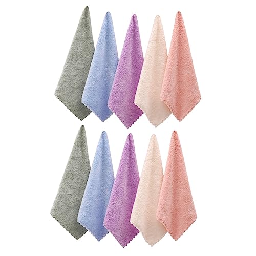 NIYANGLE 10stücke Mikrofaser Gesichtswaschlappen Saugfähig Waschbare Make-up Entferner Tücher Für Damen Reise Und Zuhause Gesicht Tuch von NIYANGLE