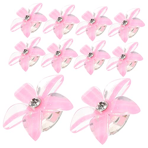 NIYANGLE 10stücke Mini Haarklammern Mit Blumen-design Und Strass Für Mädchen Haarspangen Für Alltag Partys Und Fotoshootings Einfache Handhabung Und Stilvolle Akzente von NIYANGLE