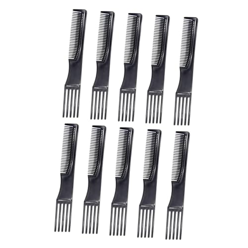NIYANGLE 10 Stück Kunststoff Haarkämme Doppelseitiger Haarliftkamm Haarkämmerset für Männer und Haarstyling Werkzeug für Dickes und Dünnes Haar für Friseursalons und Zuhause von NIYANGLE