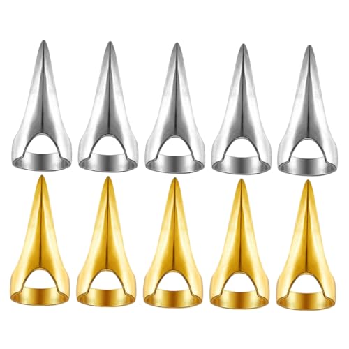 NIYANGLE 10stücke Metall-haarscheitelringe Für Stichzöpfe Und Fingerringe Flechtzubehör Für Haarflechten Und Haarstyling von NIYANGLE