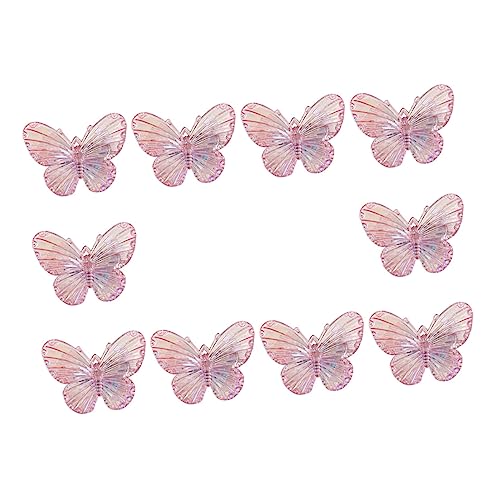 NIYANGLE 10 Stück Schmetterlings Haarklammern Für Frauen Und Kinder Kleine Haarspangen in Rosa Niedliches Haarzubehör Für Partys Und Alltagslooks Langlebige Haarclips Für Kleinkinder von NIYANGLE