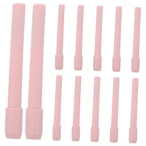 NIYANGLE 12 Stück Augenbrauenstift-Verlängerung Bleistiftverlängerer für Künstler Augenbrauenbleistiftverlängerungsstange verstellbarer Stiftverlängerer Stiftverlängerungshalter Abs Rosa von NIYANGLE