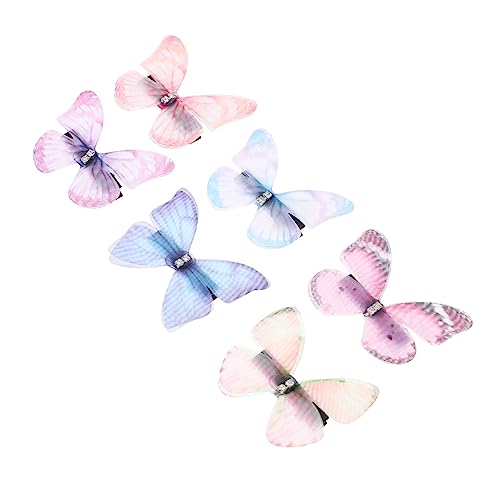 NIYANGLE 12 Stück Schmetterling Haarklammern für Damen Fashion Haarspangen Niedliches Design für Partys und Vielseitige Haaraccessoires Bunten Farben Leicht Stylen von NIYANGLE