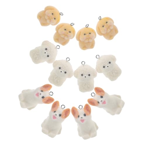 NIYANGLE 12 Stück Teiliges Cartoon Hund Anhänger aus Resin mit Weicher Flockung Niedliche Welpen Charms für DIY Schmuck Schlüsselanhänger Ohrringe Halsketten und Armbänder Bastelmaterialien NIYANGLE 12 Stück Teiliges Cartoon Hund Anhänger aus Resin mit Weicher Flockung Niedliche Welpen Charms für DIY Schmuck Schlüsselanhänger Ohrringe Halsketten und Armbänder Bastelmaterialien von NIYANGLE