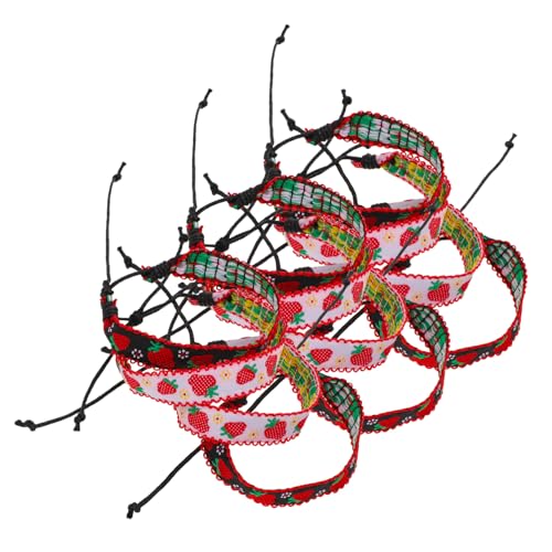 NIYANGLE 12 Stück Teiliges Ethnische Handgefertigte Erdbeer-armbänder Verstellbare Bunte Geflochtene Baumwollarmbänder Für Frauen Boho Geflochtene String Wristlets Für Party Festival von NIYANGLE