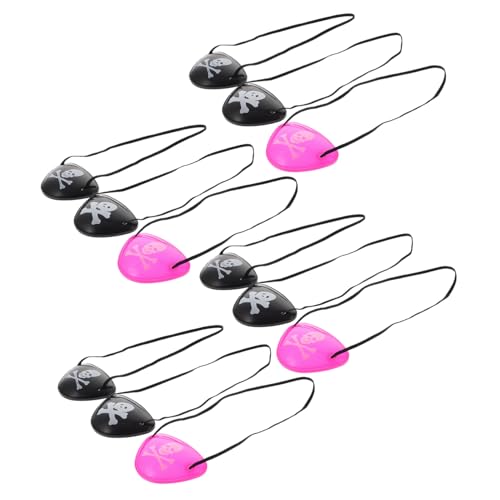 NIYANGLE 12 Stück Teiliges Piraten Augenschutz für Halloween Lustige Augenklappen mit Schädel Design Dekorative Augenpatches für Erwachsene Hochwertige Cosplay Requisiten von NIYANGLE