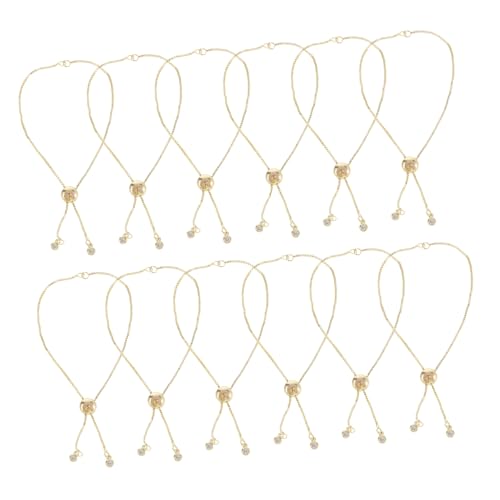 NIYANGLE 12 Stück Teiliges Verstellbares Metallarmband Damen Goldbeschichtete Schiebeketten mit Verlängerung Vielseitiger Schmuck zum Kombinieren und DIY Elegantes Langlebiges Design aus von NIYANGLE