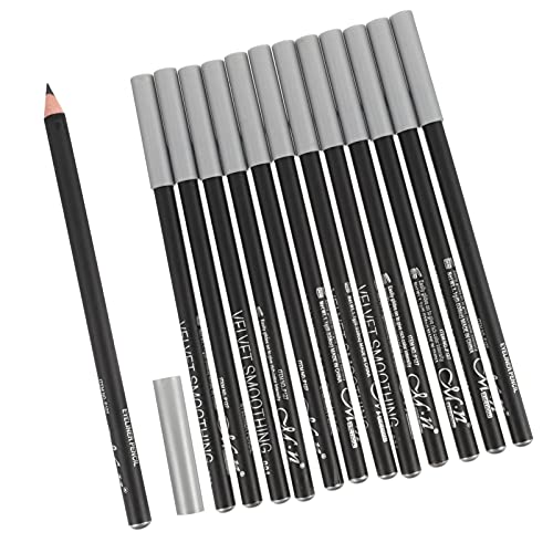 NIYANGLE 12 Stück Teiliges Wasserfester Eyeliner Stifte für Schwarze Make Up Augenlinienpens für Präzise Augen Make Up Anwendungen Langlebig und Leicht zu Verwenden von NIYANGLE