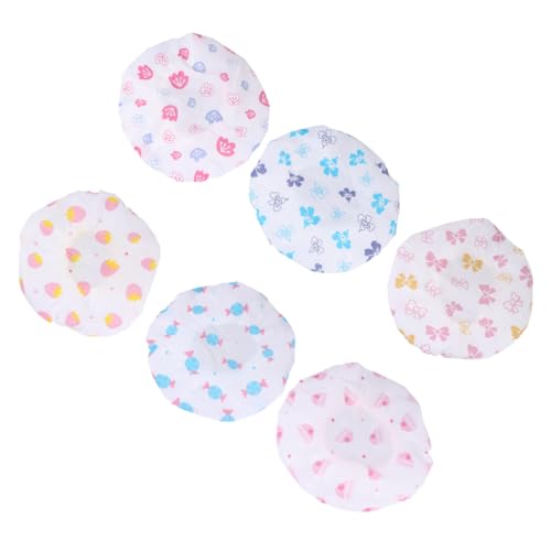 NIYANGLE 12stücke Duschhut Aus Pvc Und Ölbeständig Für Damen Küche Und Bad Bezauberndes Druckdesign von NIYANGLE