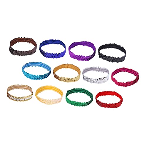 NIYANGLE 12stücke Stirnbänder Für Frauen Mit Elastischen Pailletten Haarbändern Eleganter Haaraccessoire Für Partys Und Fotografie Dekorative Haarschmuck Für Mädchen von NIYANGLE