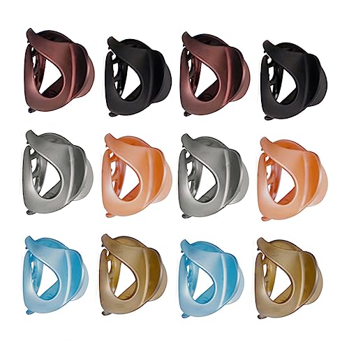 NIYANGLE 12stücke Haarklammern Matte Farben Blau Braun Orange Khaki Rutschfeste Haarklammern Für Und Mädchen Für Verschiedene Haarstyling-szenen von NIYANGLE