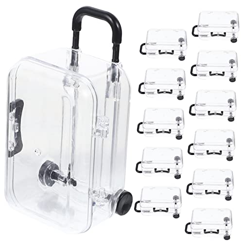 NIYANGLE 12stücke Mini Koffer Geschenkkisten Transparente Reise Süßigkeitenschachteln Für Hochzeiten Partys Und Babypartys Für Kleine Und Partydekorationen von NIYANGLE