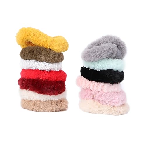 NIYANGLE 13stücke Haargummi Pferdeschwanz-haarband Haarseil Stretch-haarring Für Frauen Mädchen Mit Plüsch Haar Krawatte Tuch Haar Ring Für Alltag Outfit Anlässe von NIYANGLE