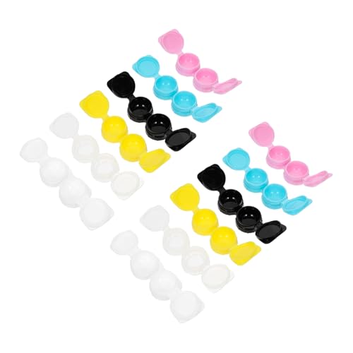 NIYANGLE 14stücke Teiliges Tragbare Kontaktlinsenboxen Mit Klappdeckel Praktischer Organizer Für Linsen Für Reisen Büro Und Freizeitaktivitäten von NIYANGLE