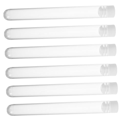 NIYANGLE 15stücke Transparente Kunststoff-reagenzgläser Mit Runder Grundfläche Und Verschluss Leere Röhrchen Für Stäbchen Als Aufbewahrungsröhrchen Für Mascara Und Augenbrauenpinsel von NIYANGLE