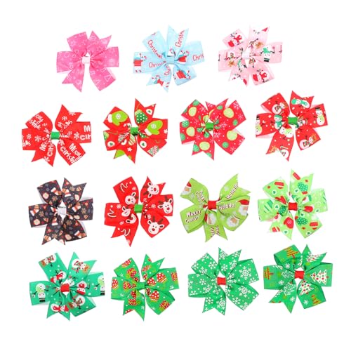 NIYANGLE 15stücke Teiliges Weihnachts-haarspangen Für Junge Mädchen Bogenförmige Haarnadeln Bunten Farben Für Weihnachtsfeiern Anlässe Und Tägliches Styling Von Kleinen Mädchen von NIYANGLE