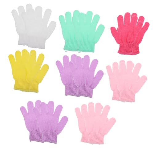 NIYANGLE 16 Stück Peeling-handschuhe Schrubben Baumwolle Haut Körper Handtücher Badehandschuh Badeschrubber Peeling-handtuch Badhandschuhe Massagehandschuh Für Den Rücken Duschpinsel Nylon von NIYANGLE