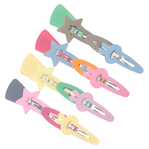 NIYANGLE 16stücke Haar Clips Aus Harz in Bonbonfarben Haarspangen Für Mädchen Haarnadeln Mit Sternmotiv Kopf-schmuck Für Junge Mädchen von NIYANGLE