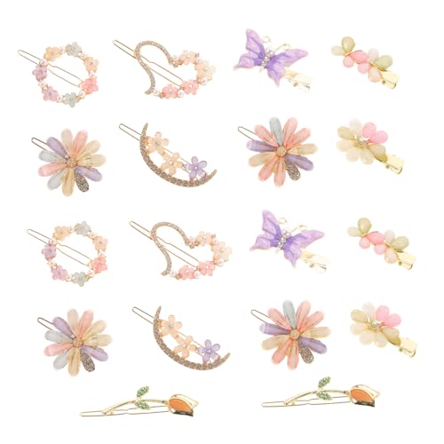 NIYANGLE 18stücke Haarspange Mit Schmetterlingen Clip Für Damen Blumen-design Haarzubehör Für Hochzeit Und Party von NIYANGLE