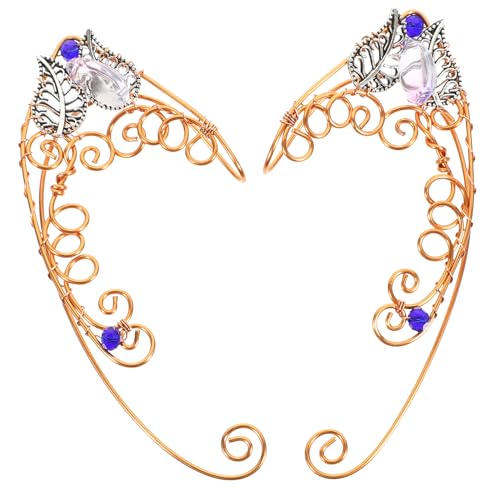 NIYANGLE 1Paar Damen Ohrwickelmanschetten Non Piercing Ohrclip Elf Ohrringe Handgefertigter Ohrschmuck Für Festivals Elegantes Design Hypoallergen NIYANGLE 1Paar Damen Ohrwickelmanschetten Non Piercing Ohrclip Elf Ohrringe Handgefertigter Ohrschmuck Für Festivals Elegantes Design Hypoallergen von NIYANGLE