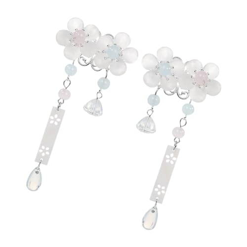 NIYANGLE 1paar Blumen-tassel-haarspange Für Damen Elegantes Retro-haaraccessoire Für -outfits Klassisches Design Für Partys Und Alltag von NIYANGLE