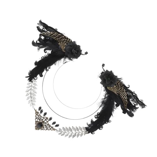 NIYANGLE Haarband Mit Federn Für Stirnband Feder Kopfbedeckung Für Party Mädchen Haar Accessoire Feder Stirnband Für Halloween von NIYANGLE