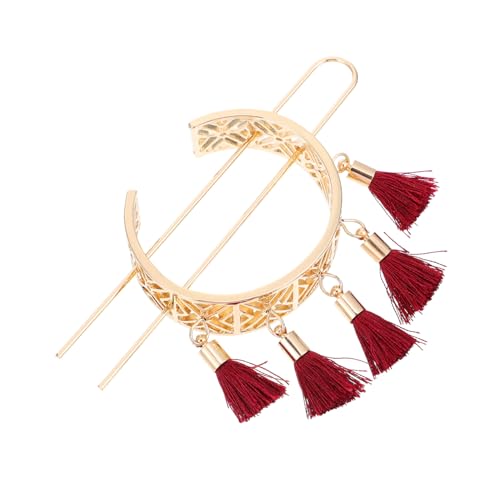 NIYANGLE 1stück Geometrisches Blumenmuster Haarspange Mit Retro-tasseln Haarnadel Für Hochzeiten Und Festliche Anlässe Für Damen Die Chinesische Haarschmuck von NIYANGLE