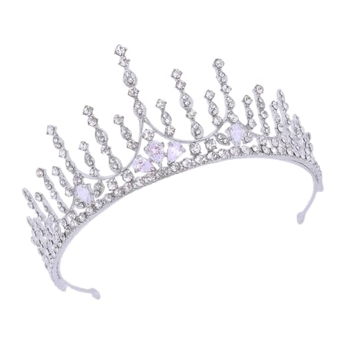 NIYANGLE 1Pc Tiara Damen Braut Krone Zierliche Hochzeit Krone Stirnband Kronen Braut Kopfschmuck Kleid Frauen Gold Die Krone Prinzessin Krone Braut Glänzende Krone Kristall Krone von NIYANGLE