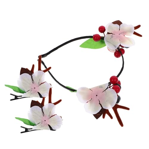 NIYANGLE 1satz Weihnachtliches Haaraccessoire Teiliges Mit Niedlichen Rentier-haarspangen Und Stirnband Für Kleine Mädchen Ergänzung Für Festliche Outfits Und Karnevalsfeiern von NIYANGLE