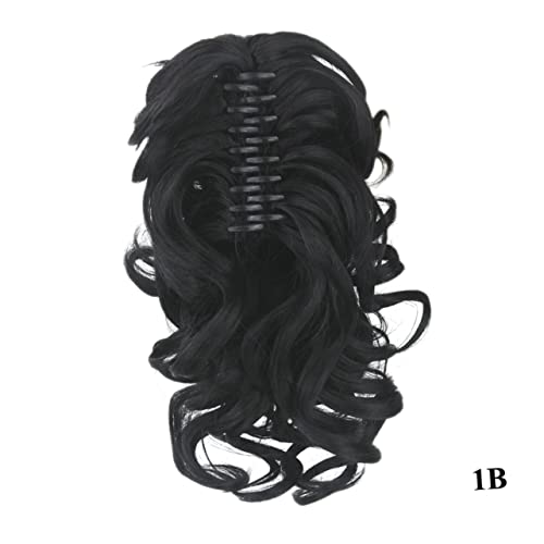 NIYANGLE 1Stück Lockenperücke Pferdeschwanz Mit Kralle Kunsthaar Haarverlängerung Für Damen Bequeme Clip Extensions Für Kopfgrößen Farbe von NIYANGLE