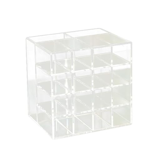 NIYANGLE 1Stück Transparente Lippenstift Aufbewahrungsbox Acryl Kosmetikhalter Mehrschichtiger Organizer für Make Up Pinsel Leichtgewichtig und Tragbar von NIYANGLE