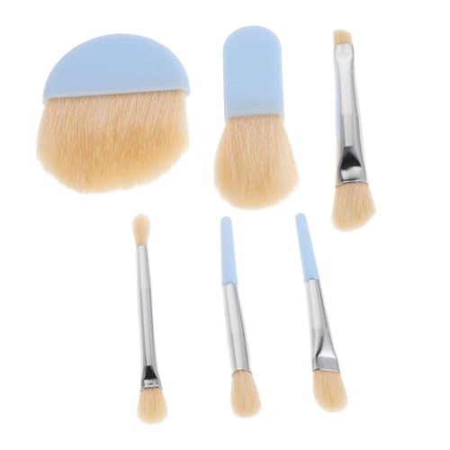 NIYANGLE 1satz Mini Reise Make-up Pinselset Mit Etui Teiliges Tragbares Kosmetik-tool Für Blush Lidschatten Und Concealer Für Unterwegs Und von NIYANGLE