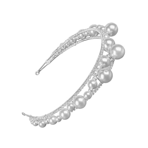 NIYANGLE 1stück Hochwertiges Perlen Stirnband Für Damen Elegante Haaraccessoires Für Hochzeiten Mit Strass Verziert Für Feierliche Anlässe Chic Und Komfortabel von NIYANGLE