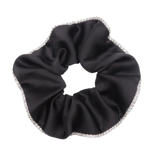 NIYANGLE 1stück Elastische Haargummis Für Frauen Schwarze Satin- Für Dickes Oder Dünnes Haar Für Pferdeschwanz Und Hochsteckfrisuren von NIYANGLE
