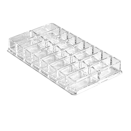 NIYANGLE 1stück Fächer Make-up Organizer Box Transparent Doppelreihig Platzsparend Für Puder Kosmetik Und Beauty-tools von NIYANGLE
