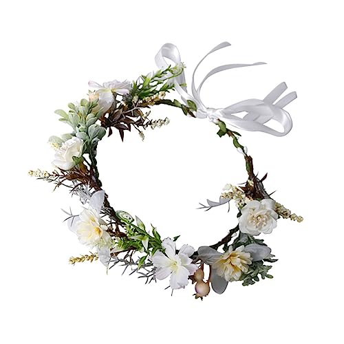 NIYANGLE 1stück Imitation Flower Headdress Für Hochzeiten Und Partys Grünes Blumenhaarband Leichtes Haarschmuck-accessoire Für Mädchen Und Bräute Für Fotoshootings Und Cosplay von NIYANGLE