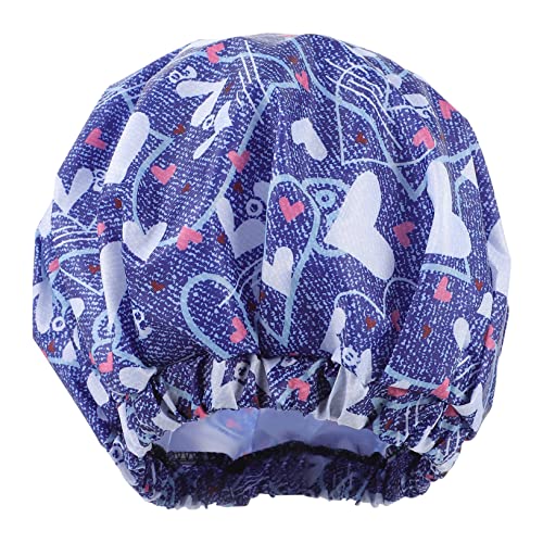 NIYANGLE 1stück Wasserdichter Duschhaube Für Herren Doppel-layer Badekappe Aus Oxford Elastisch Und Bequem Für Und Kurzhaare Zum Schutz Haare Beim Baden Oder Waschen von NIYANGLE