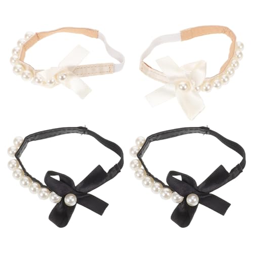 NIYANGLE 2 Paar High Heel Anti-Loose-Riemen mit Kunstperlen, abnehmbare Schuh-Fesselriemen, High Heel-Schuhbänder, Zubehör für Damen und Mädchen von NIYANGLE