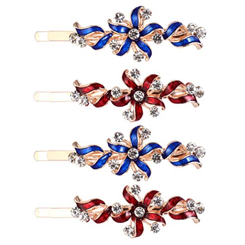 NIYANGLE 2 Paare Blüten Haarclips aus Legierung Haarnadeln für und Mädchen Eleganter Haarschmuck für Hochzeiten Partys und Alltag Rot und Blau NIYANGLE 2 Paare Blüten Haarclips aus Legierung Haarnadeln für und Mädchen Eleganter Haarschmuck für Hochzeiten Partys und Alltag Rot und Blau von NIYANGLE