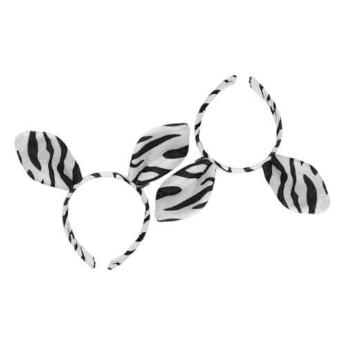 NIYANGLE 2 STÜCK Verstellbares Teiliges Zebra Ohren Haarband aus Weichem Langlebigem Material für Erwachsene Tierisches Kostümzubehör für Halloween Partys und Cosplay NIYANGLE 2 STÜCK Verstellbares Teiliges Zebra Ohren Haarband aus Weichem Langlebigem Material für Erwachsene Tierisches Kostümzubehör für Halloween Partys und Cosplay von NIYANGLE
