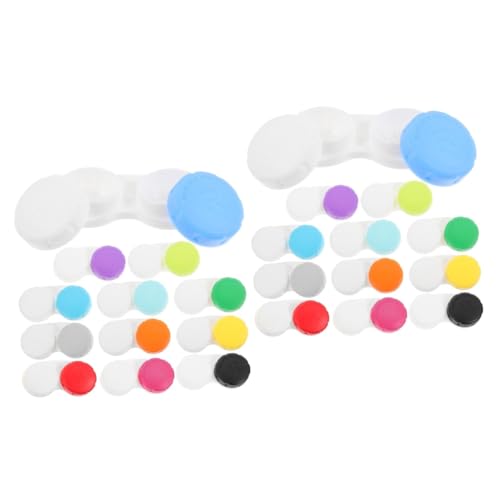 NIYANGLE 2 Sätze Kontaktlinsenbehälter Kontakte Objektivorganisator Klarer Fall Bezaubernder Objektiv-Organizer Veranstalter Tasche Kleiner Objektivhalter Reisen Auge Plastik 12 Stück * 2 von NIYANGLE