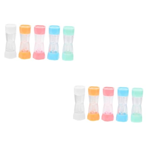 NIYANGLE 2 Sätze Kontaktlinsenbehälter Teiliges Tragbarer Aufbewahrungs Organizer Aus Sicherer Und Auslaufsicherer Linsenspender Für Reisen Und Alltag 5 Stück * 2 von NIYANGLE