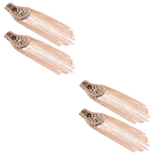 NIYANGLE 2 Sätze Schuhe Und Hüte All Match Mode Brosche Kleiner Anzug Quaste Epauletten Schulter Epauletten Quaste Fransen Epaulet Schulter Epauletten Fransen Zubehör 2 STÜCKE * 2 von NIYANGLE