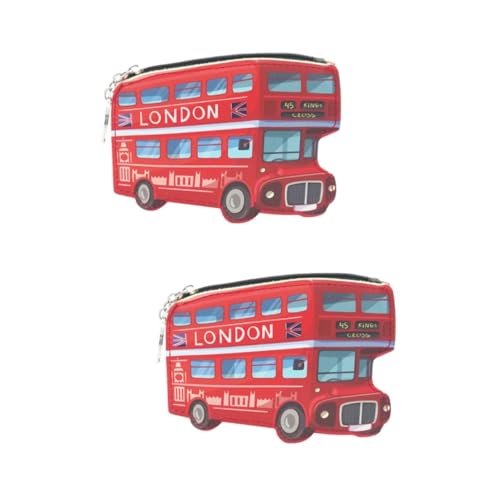 NIYANGLE 2 Stck Mini PU Münzgeldbörse mit Reißverschluss Schlüsselanhänger Auto Kleine Geldbörse für Damen Mädchen und Handlich Robust für Münzen und Schlüssel von NIYANGLE