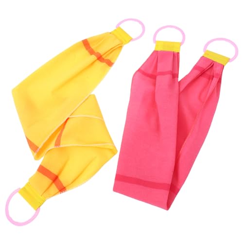 NIYANGLE 2 Stück Badetuch Körper Rückenschrubber-dusche Bade-peeling-handtuch Zurück Peeling-rückenwäscher Peeling-waschlappen Peeling Handtücher Rückenkratzer Badeschrubber Grobes Sandtuch von NIYANGLE