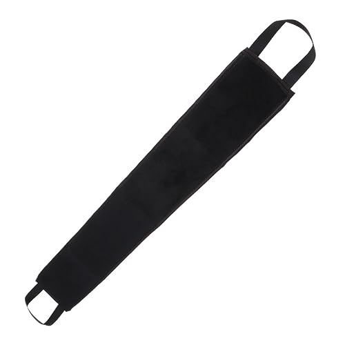 NIYANGLE 2 Stück Badetuch Rub Handschuh für Exfolierende Hautpflege mit Bequemen Trageband zum Auftragen von Bräunungsöl Farbe Schwarz von NIYANGLE