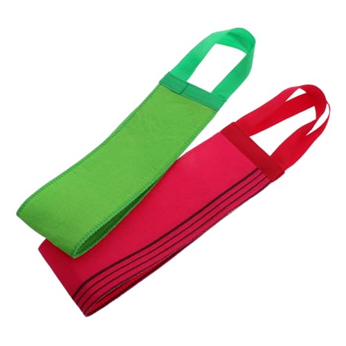 NIYANGLE 2 Stück Badetuch Waschlappen Handtücher Waschlappen Peeling Rückenschrubber Für Männer Rückenreibetuch Peelingtuch Mit Griffen Bade Rücken Peeling Waschlappen von NIYANGLE
